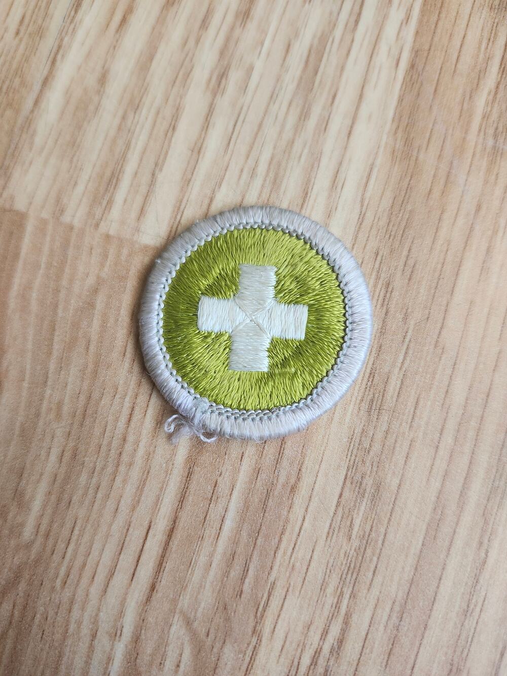 Vintage BSA Boy Scouts of America Safety Merit Badge Patch Eagle Required